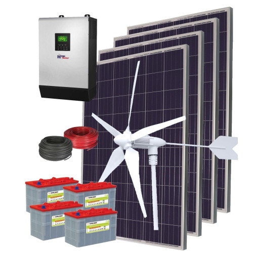 Sistem solar Hibrid 24V SunLight SLT 1000Wp Benq fotovoltaic 1kw turbina eoliana